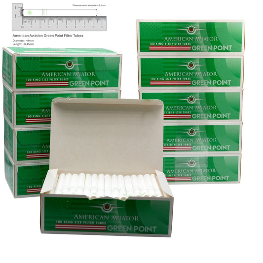 1000x American Aviator Menthol Pop Capsule King Size Filter Tubes