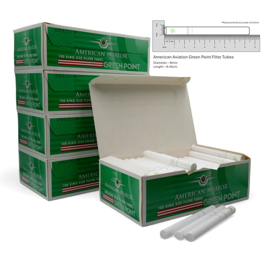 500x American Aviator Menthol Capsule King Size Filter Tubes