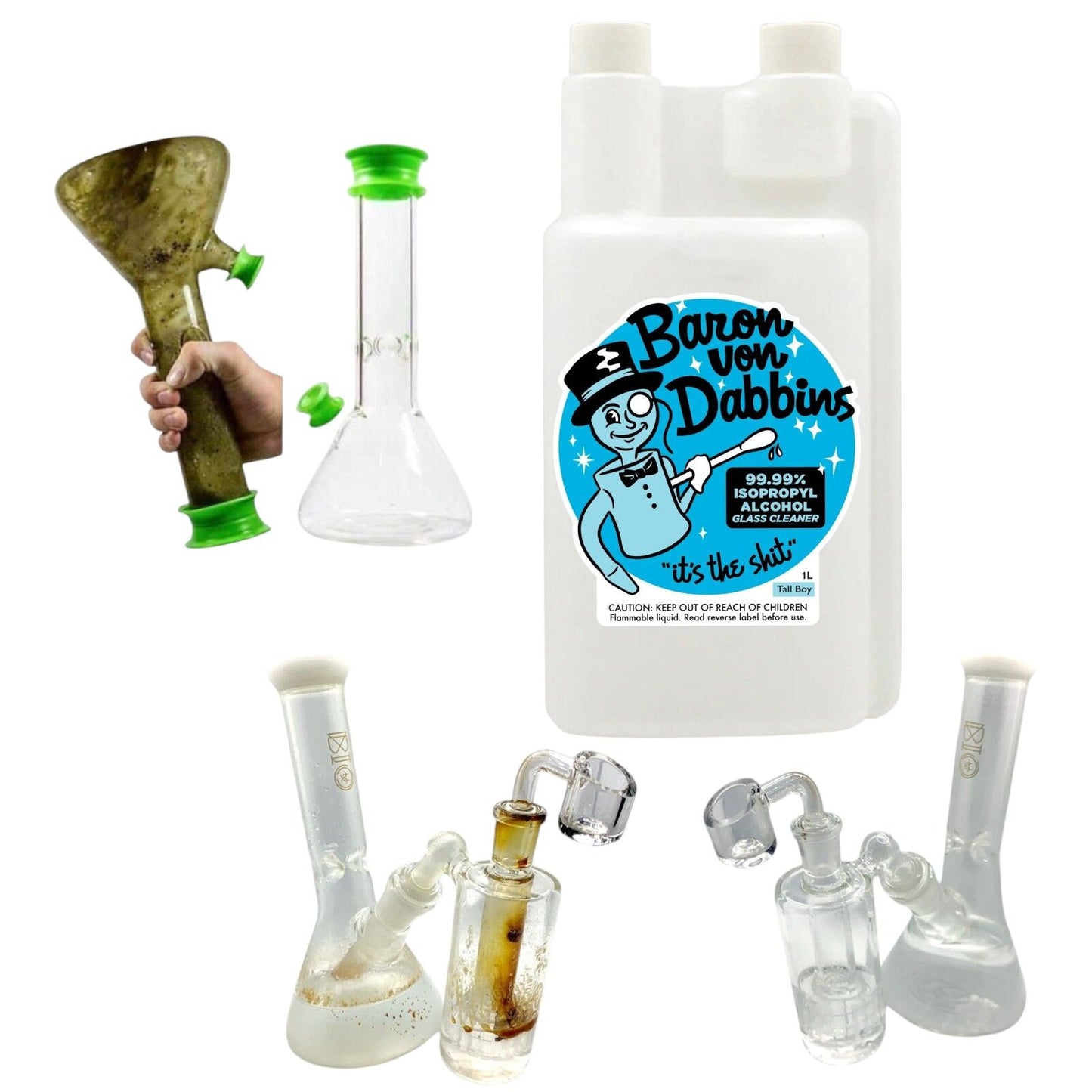 Baron Von Dabbins 99.99% Pure Isopropyl Alcohol with Unique Dispensing Device  250ml