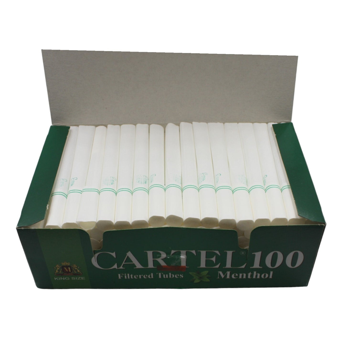 500x Cartel Green Menthol Filter Tubes + Case