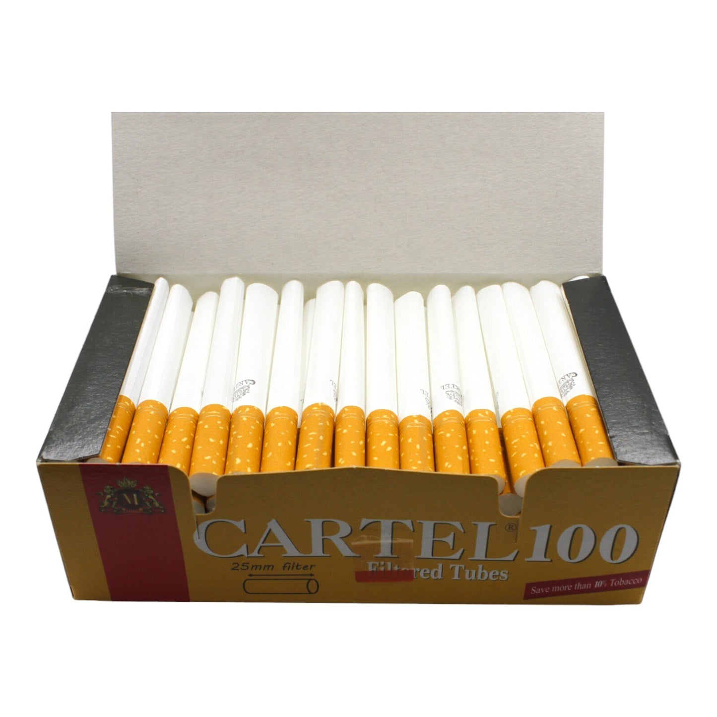 500x Cartel Orange 25mm Filter Tubes + Case