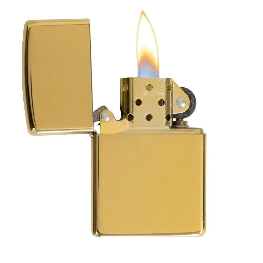 Gold Oil Lighter + Enuff Lighter Fluid Refill (133ml) + Zippo Wick, Flints