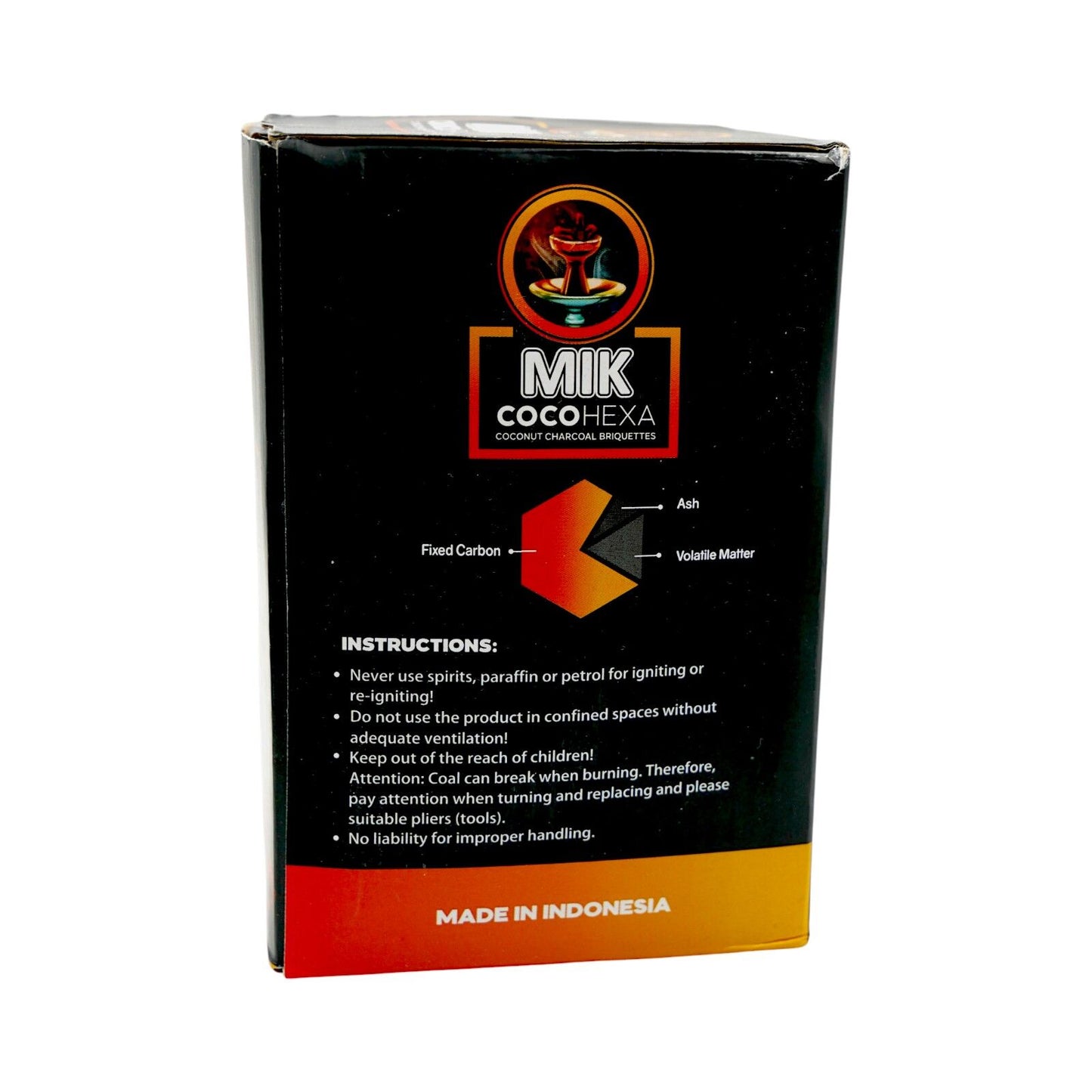 MIK Coco Hexagonal Shisha Charcoal - 1kg Box - Premium Natural Coconut Briquettes