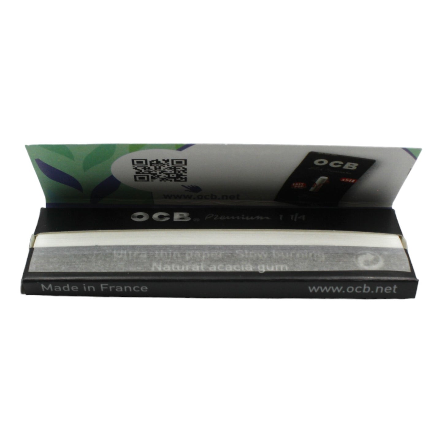 1 OCB Premium Black 1 1/4 Size Rolling Papers 50 Leaves