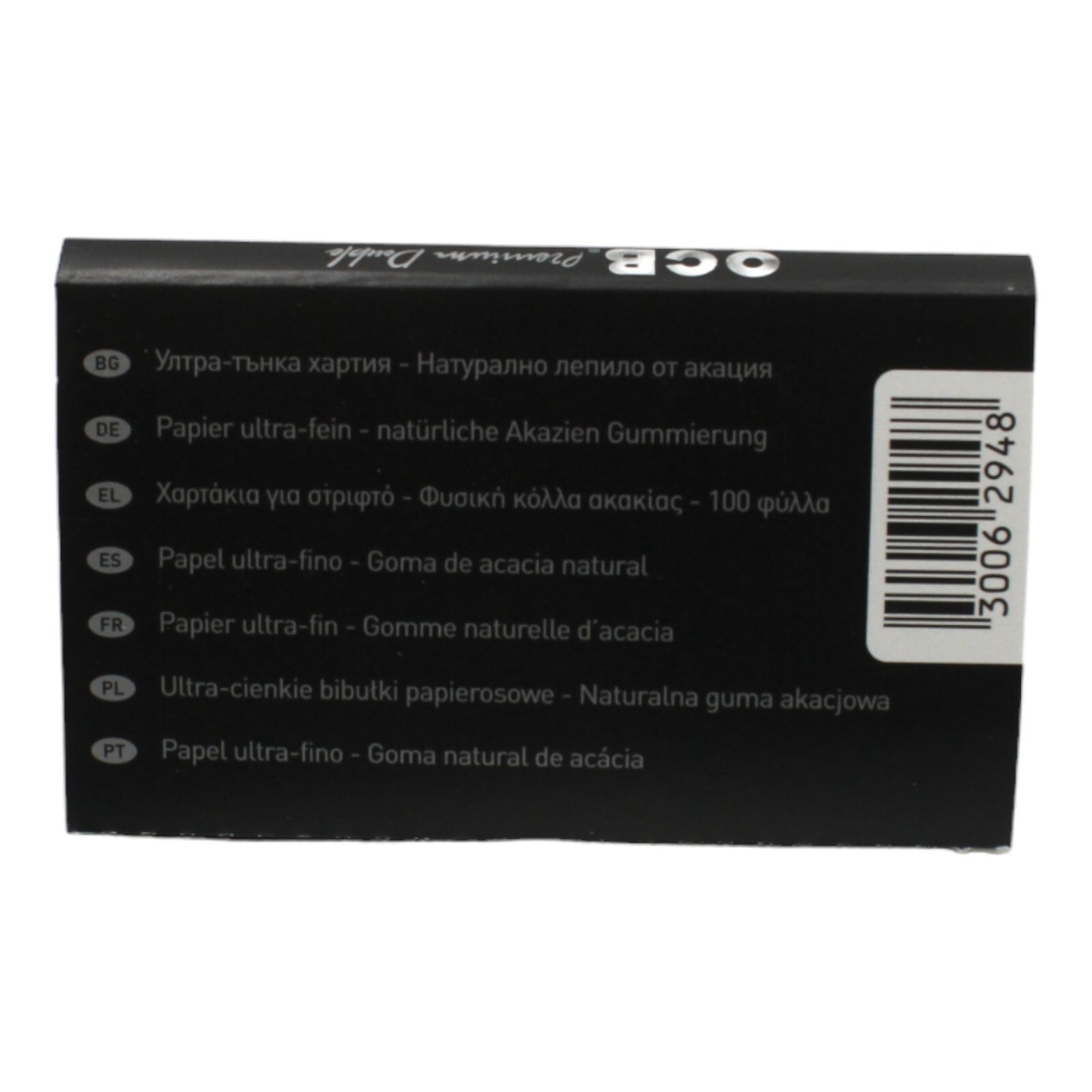 1 OCB Premium Black Double Regular Size Rolling Papers 100 Leaves