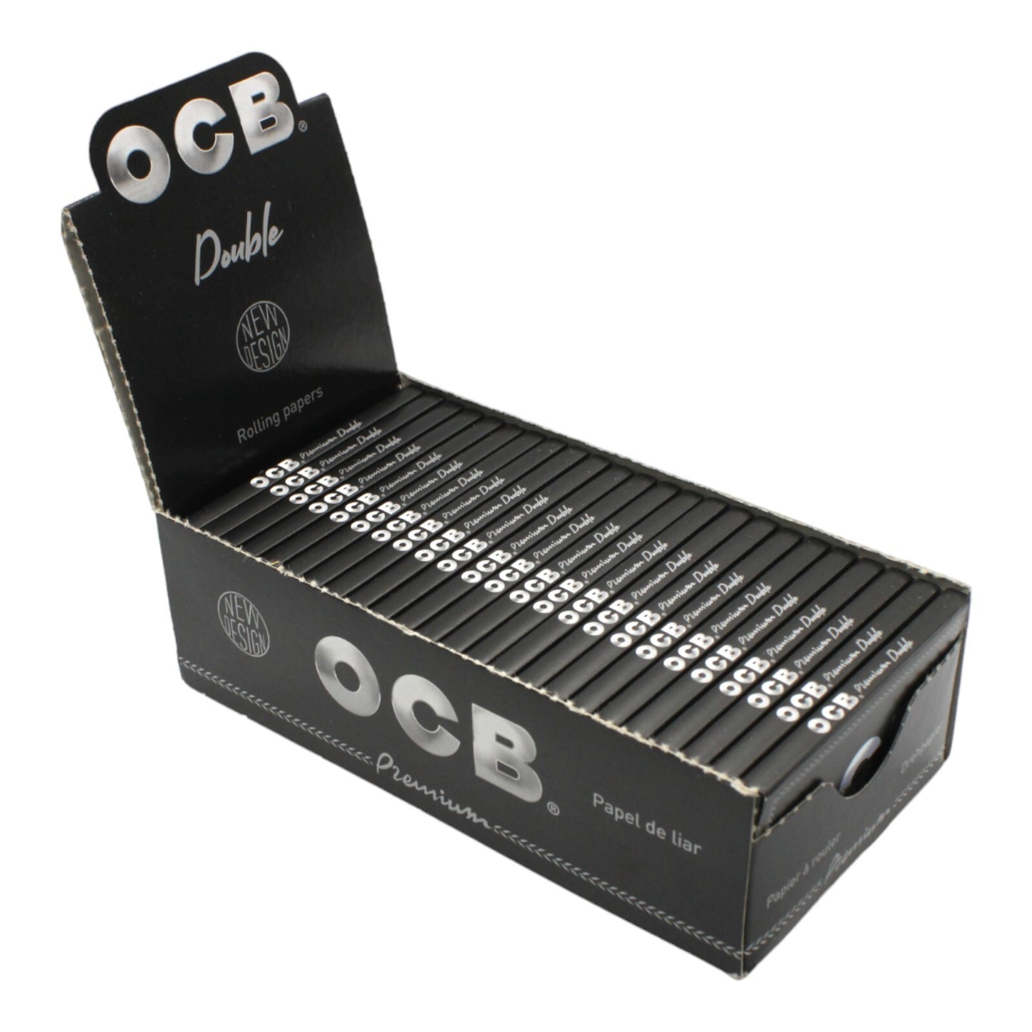 Box of 25 OCB Premium Black Double Regular Size Rolling Papers