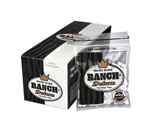 Box of 12 Ranch Deluxe Black Micro Slim Filters 1560 Tips