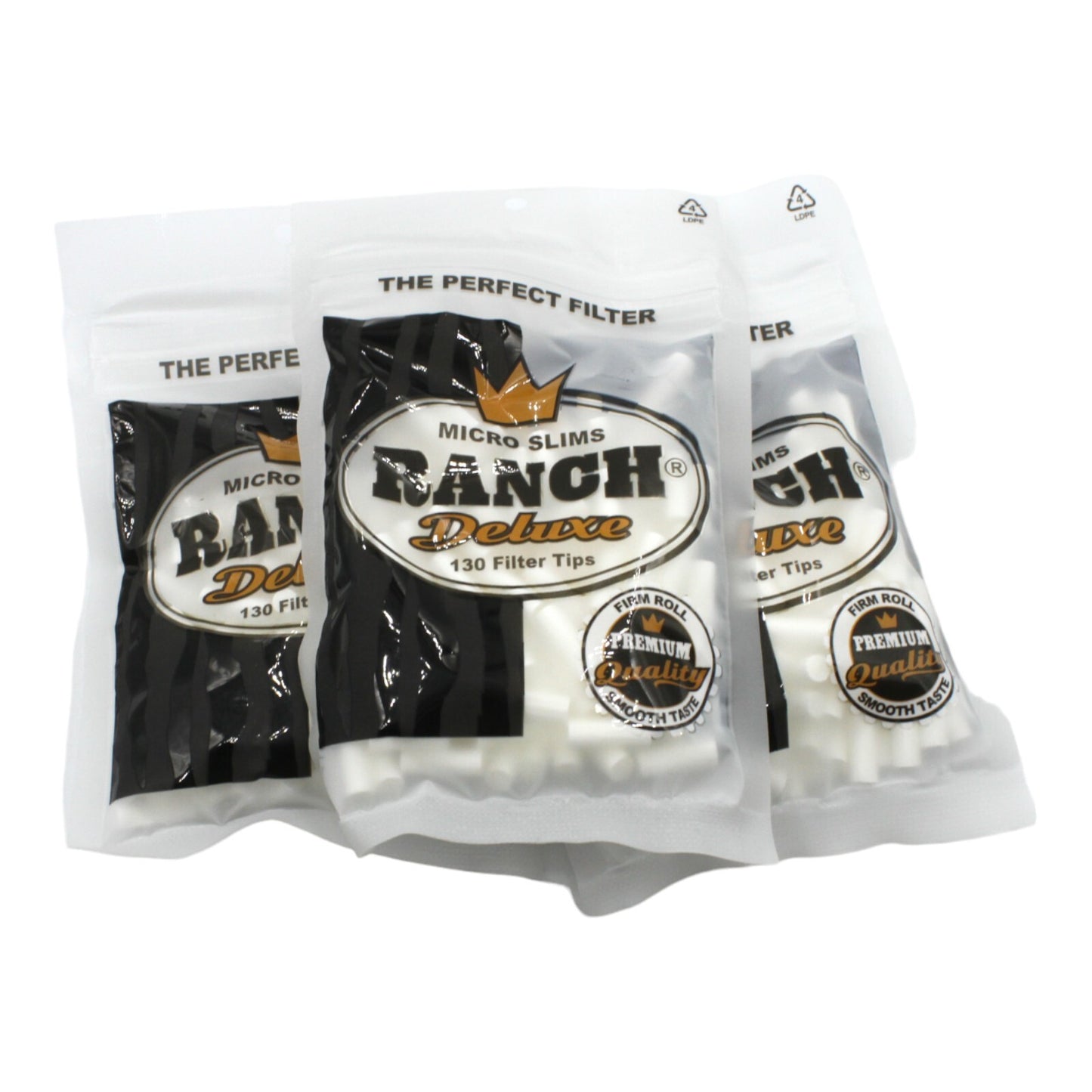 Ranch Deluxe Black Micro Slim Filters, 130 Tips