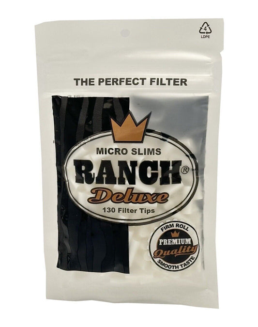 Ranch Deluxe Black Micro Slim Filters, 130 Tips