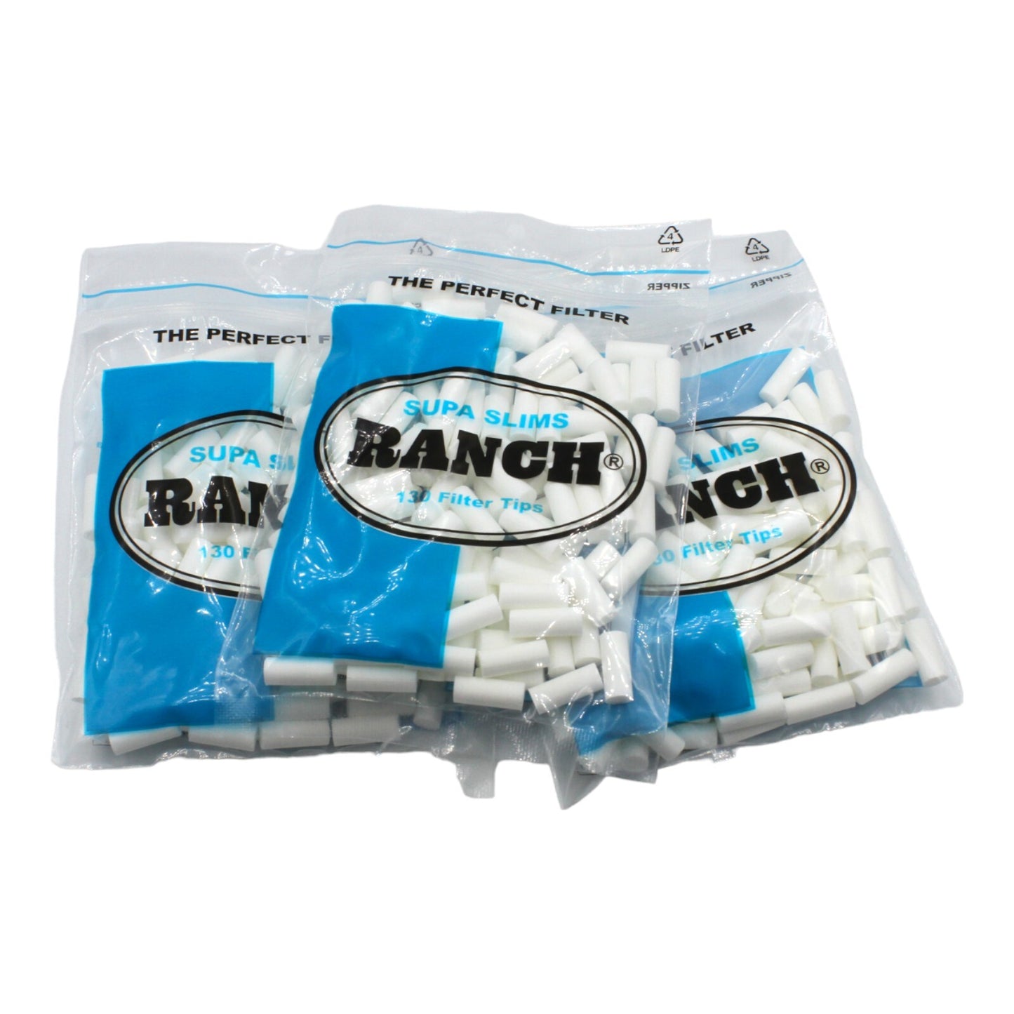 Box of 12 Ranch Supa Slim Light Blue Filters 1560 Tips