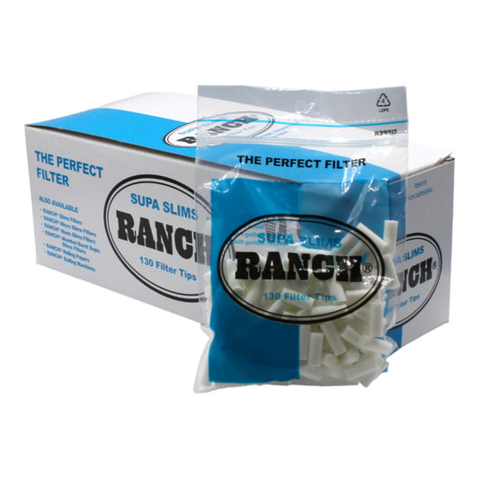 Box of 12 Ranch Supa Slim Light Blue Filters 1560 Tips