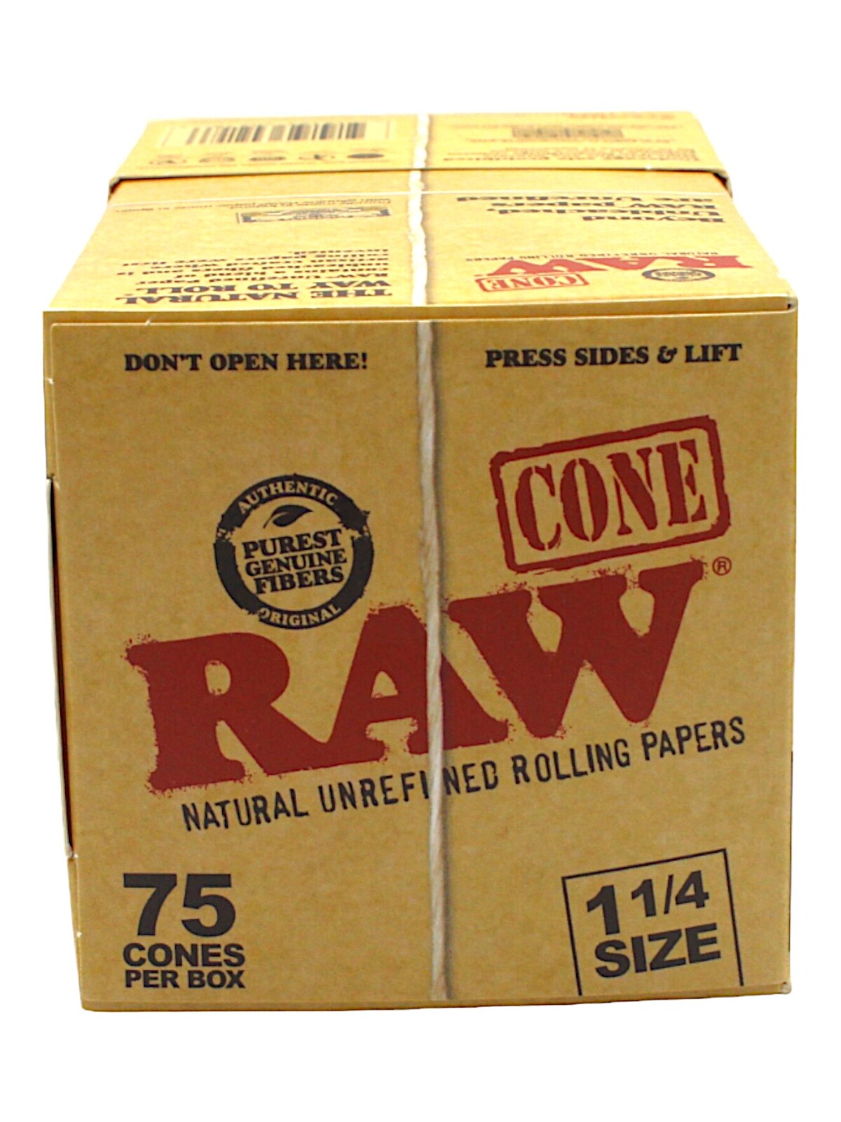 75 Box of Raw Classic 1 1/4 Pre Rolled Cones with Tips