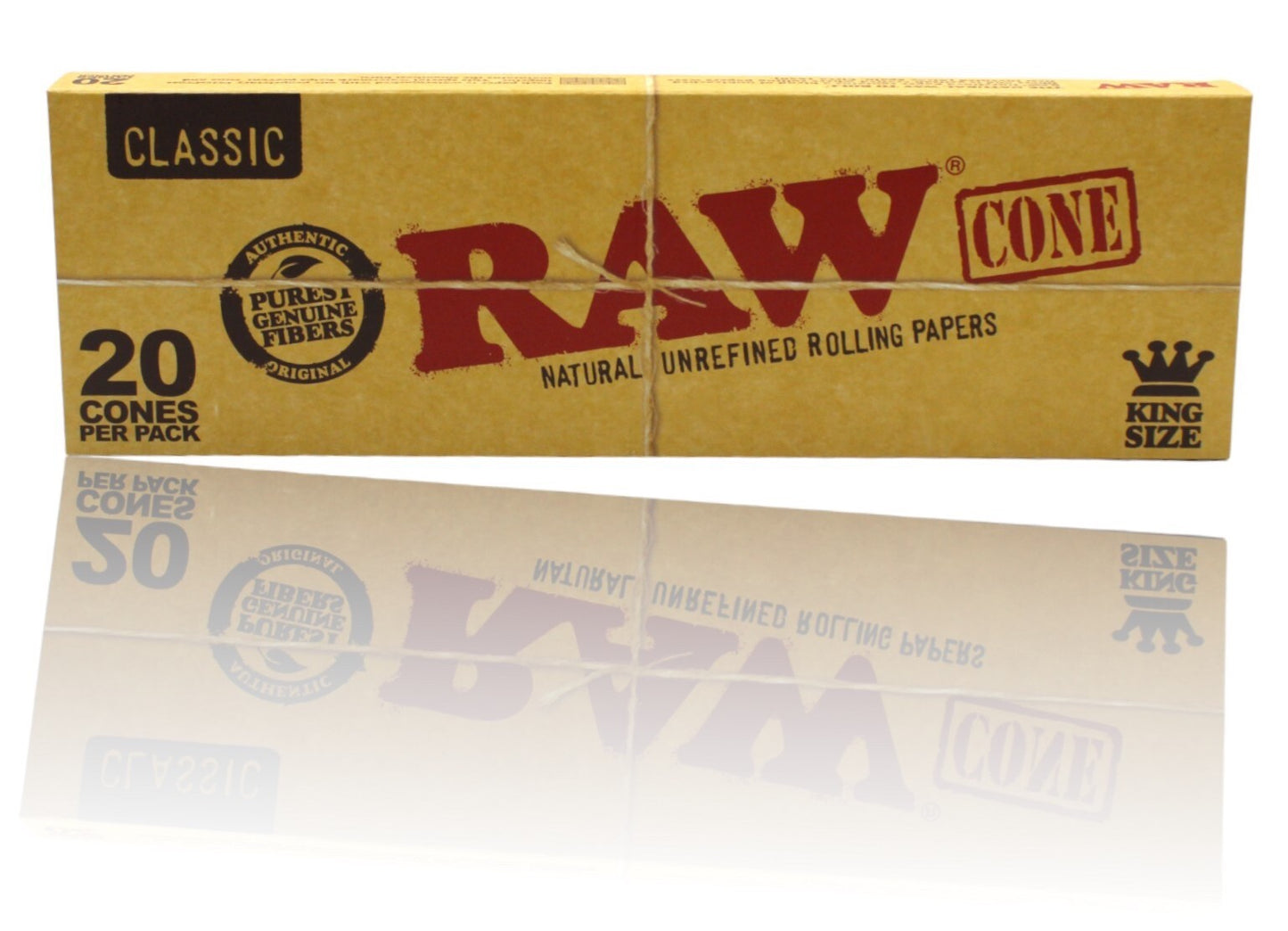 Raw Classic King Size Pre Rolled Cones 20 Pack