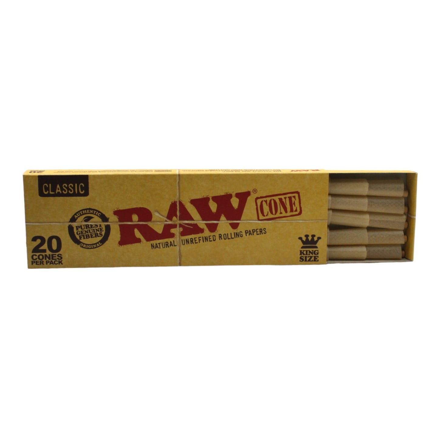 Raw Classic King Size Pre Rolled Cones 20 Pack