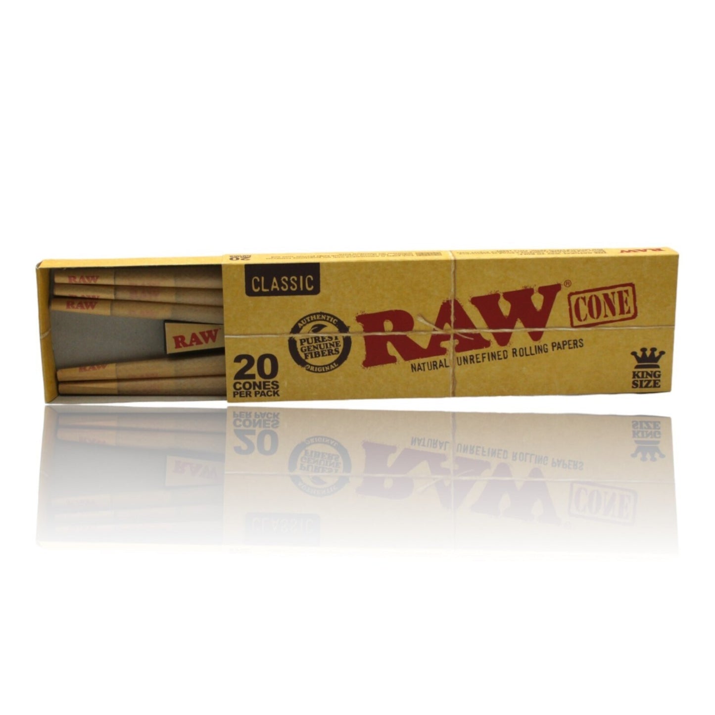 Raw Classic King Size Pre Rolled Cones 20 Pack