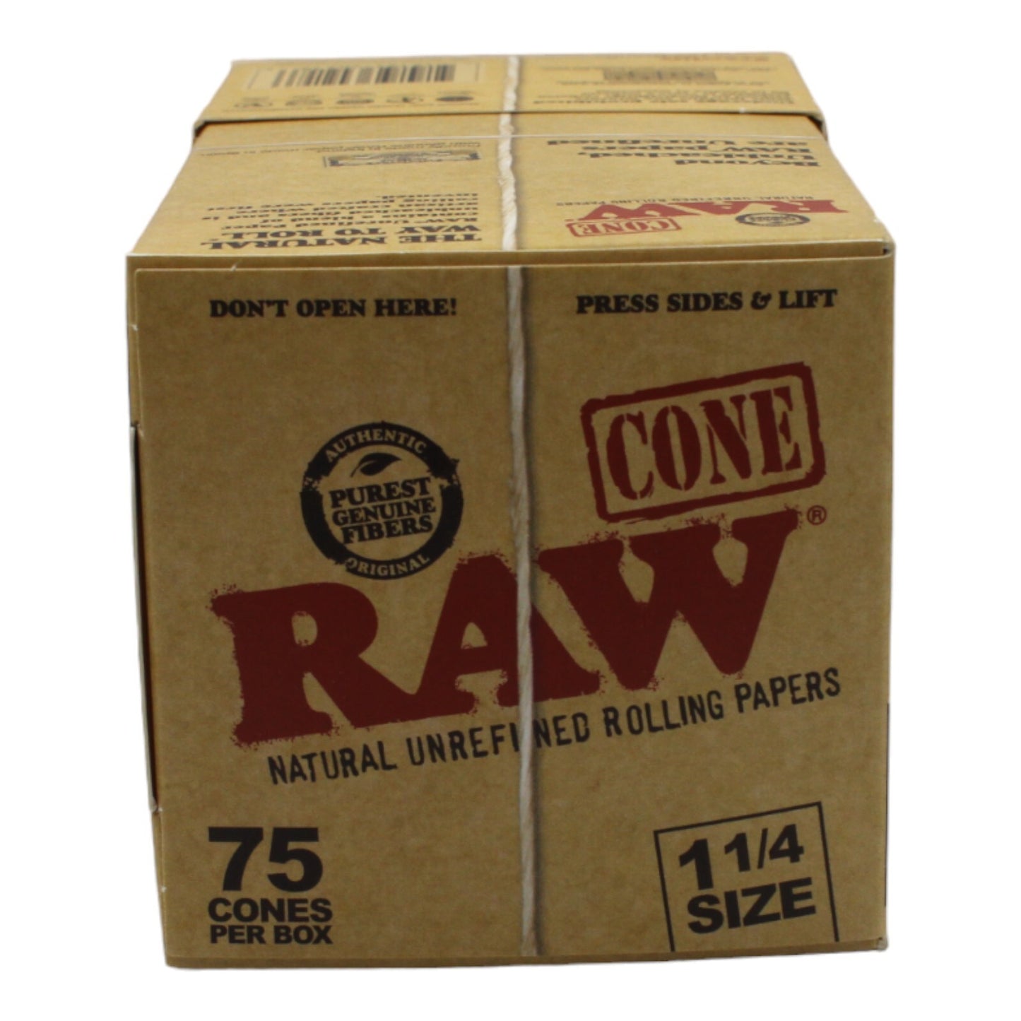 Raw Classic 1 1/4 Pre Rolled Cones 75 Pack with Tips + Tube