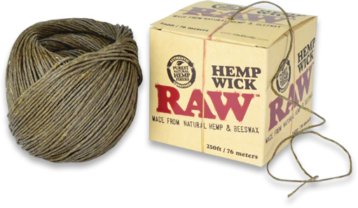 2 Packs RAW 30.5m Hemp Wick 100ft Natural Unbleached Hemp & Beeswax Roll