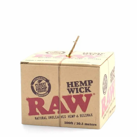 RAW 30.5m Hemp Wick 100ft Natural Unbleached Hemp & Beeswax Roll