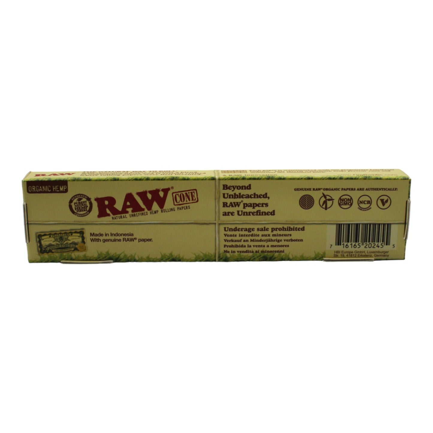 Raw Organic 1 1/4 Pre Rolled Cones 32 Pack