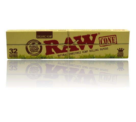 Raw Organic King Size Pre Rolled Cones 32 Pack