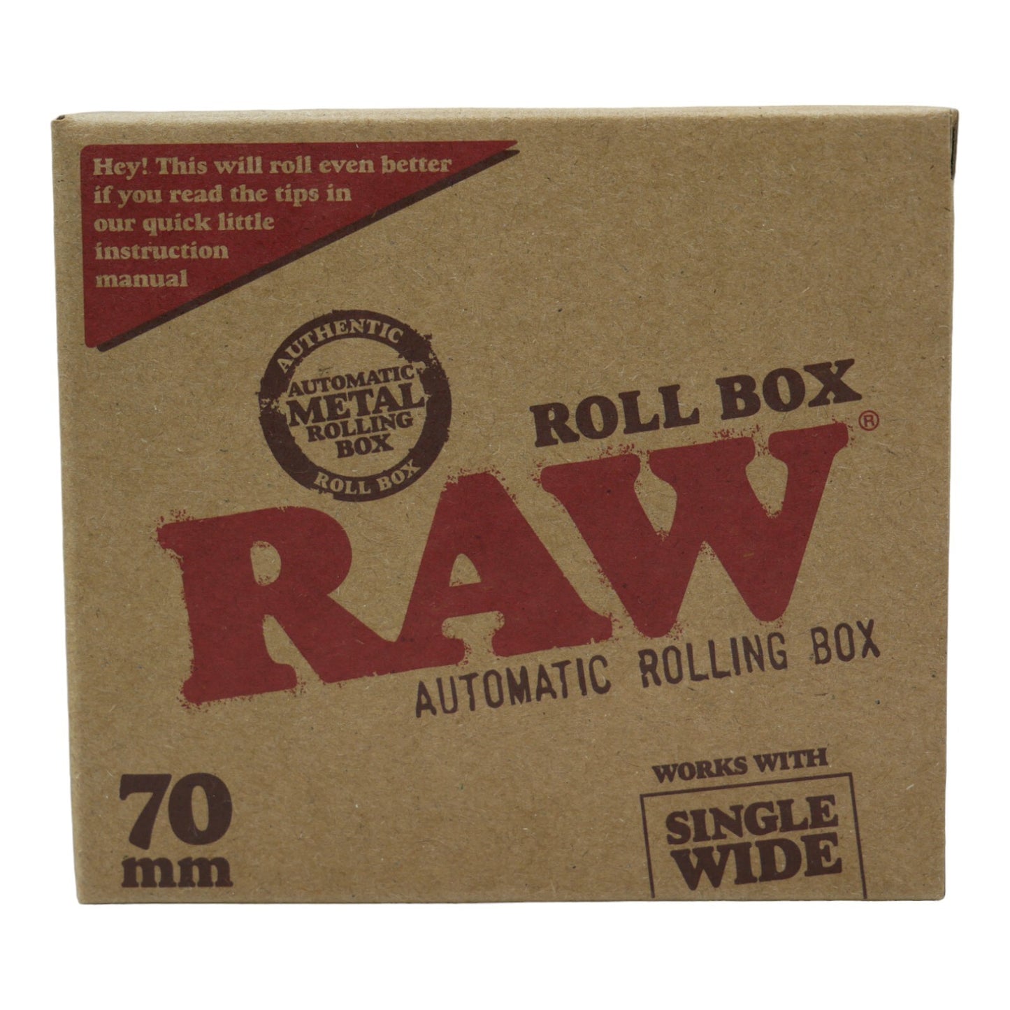 RAW 70mm Single Wide Automatic Metal Rolling Box - Black