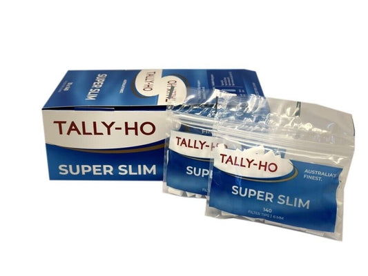 Tally-Ho Super Slim Blue Filter Tips - Full Box