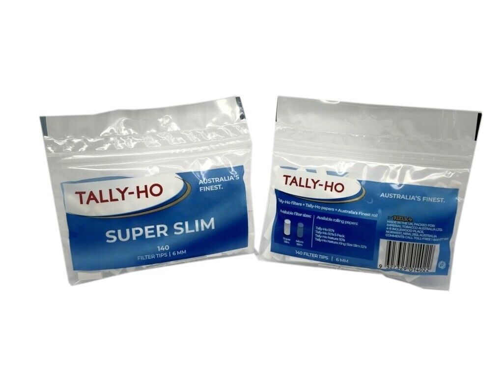 Tally-Ho Super Slim Blue Filter Tips 140 Count