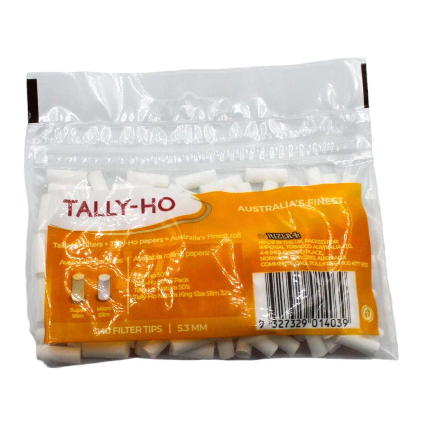 Tally-Ho Micro Slim Orange Filter Tips 140 Count