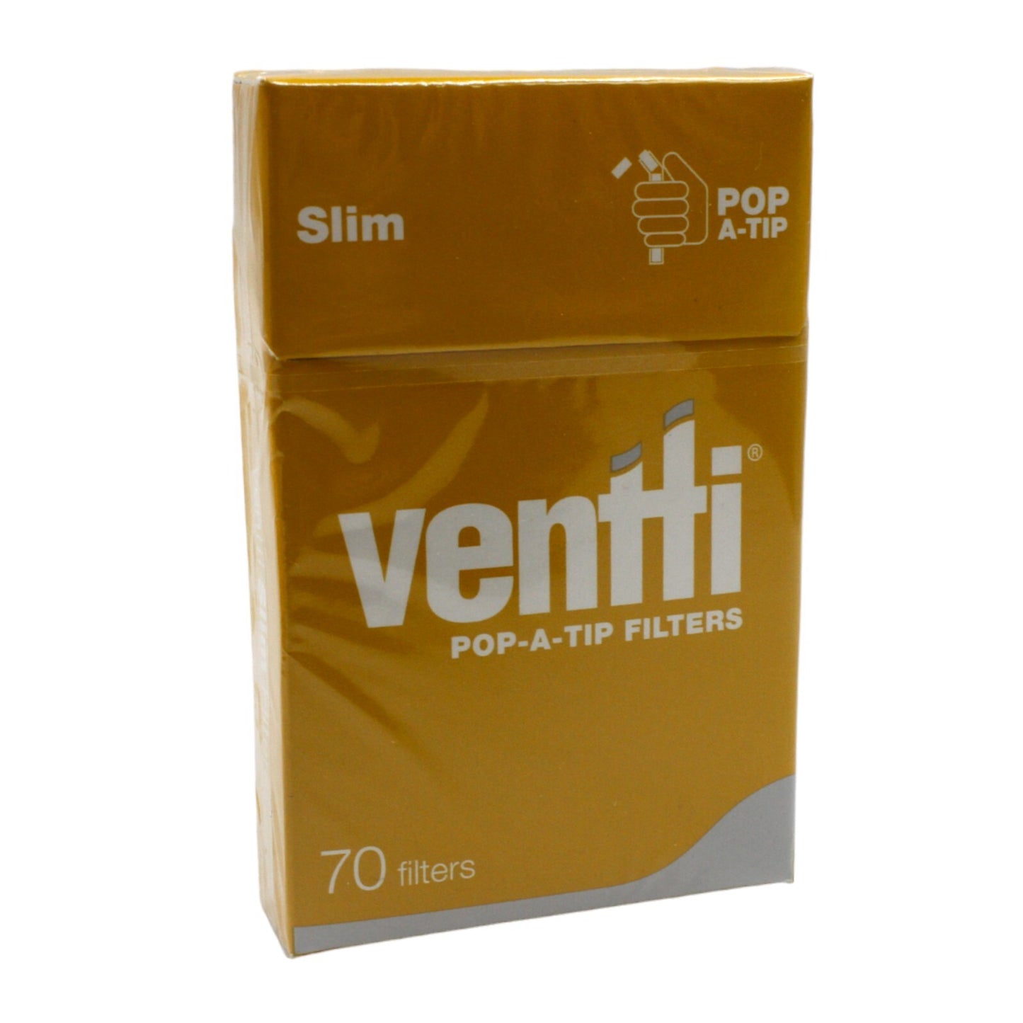 Ventti Pop A Tip Yellow Slim Filters - 70 Tips, 160 Filters