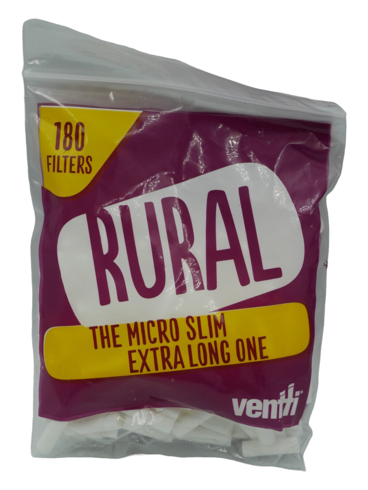 12 Packs Ventti Rural Micro Slim Extra Long Filters (180 Tips Per Bag)