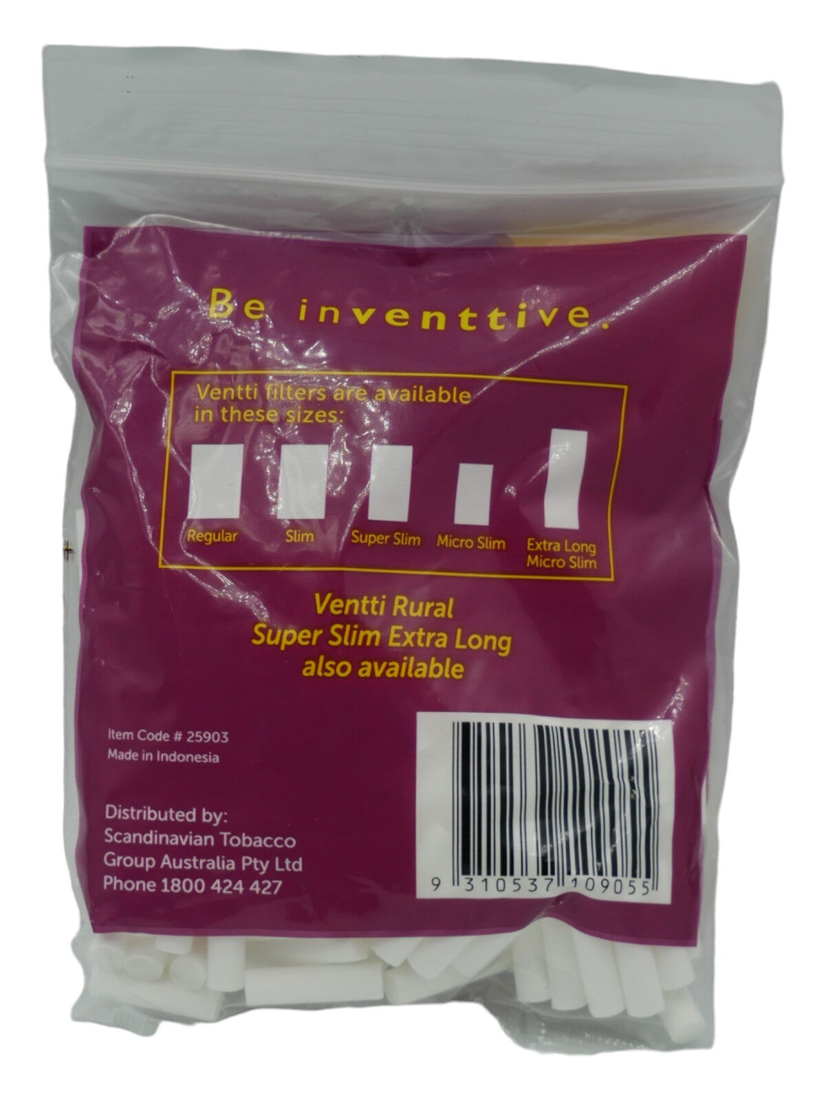 12 Packs Ventti Rural Micro Slim Extra Long Filters (180 Tips Per Bag)