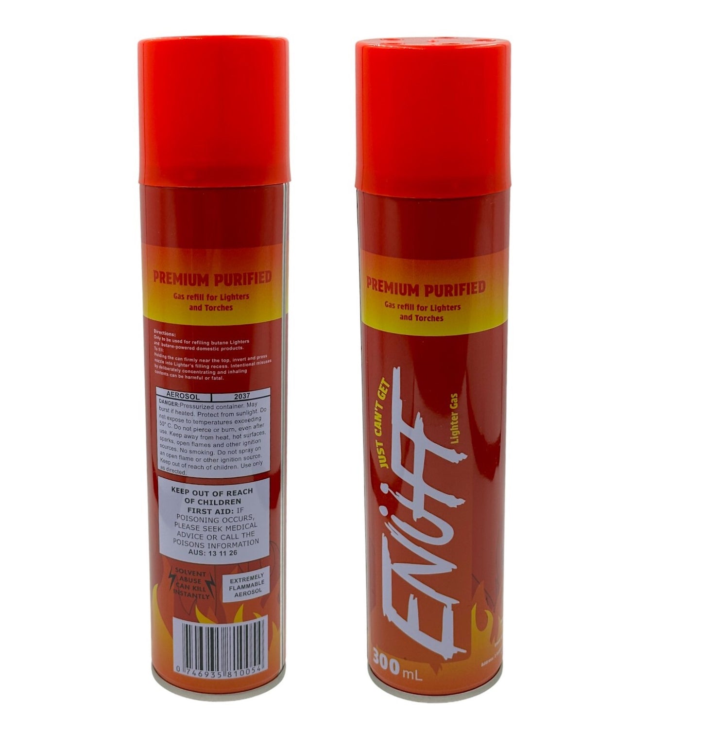 3 x Enuff Premium Butane Gas Refill 300ml - Universal Jet Torch