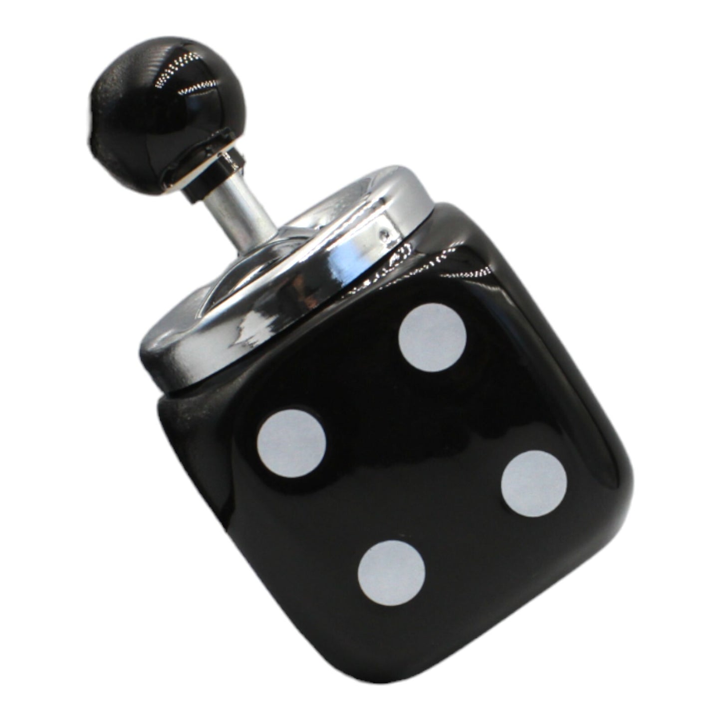 Vintage Black Ceramic Dice Ashtray - Outdoor/Indoor