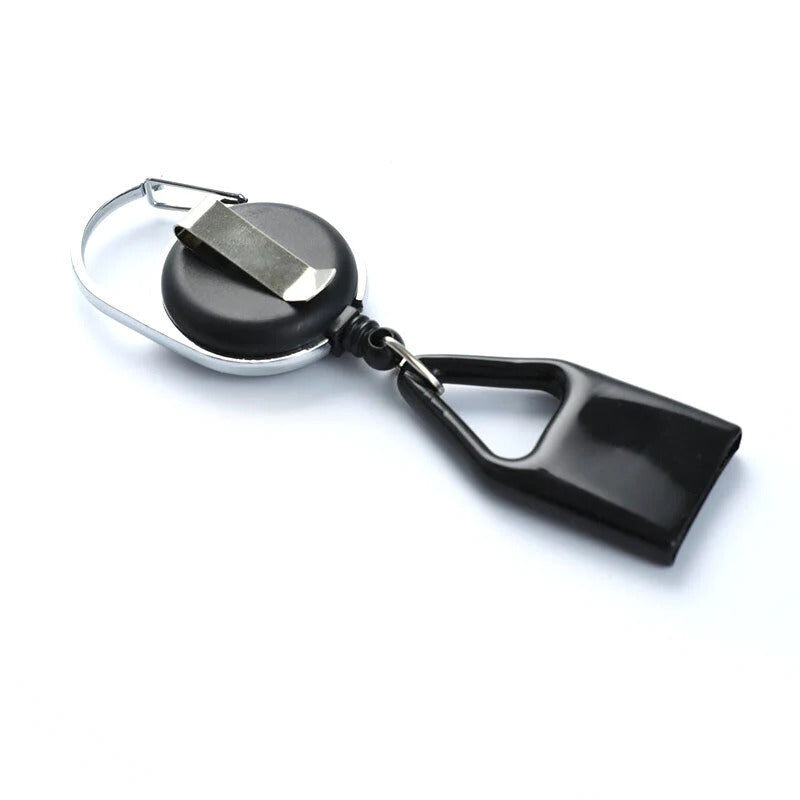 Retractable Lighter Leash Clip Keychain Holder - Large Maxi Bic