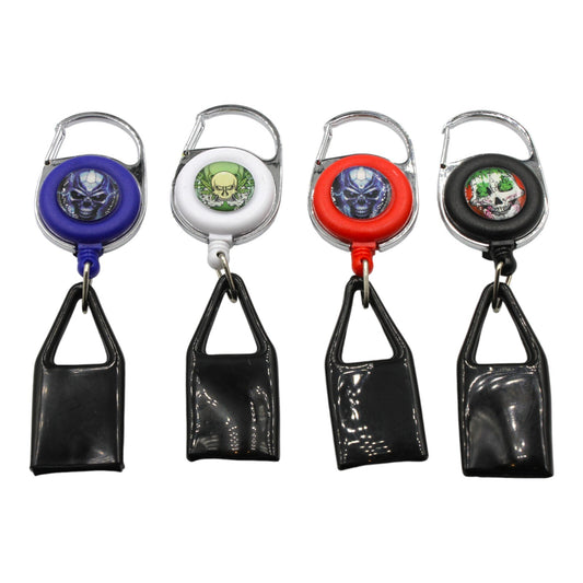 Retractable Lighter Leash Clip Keychain Holder - Large Maxi Bic