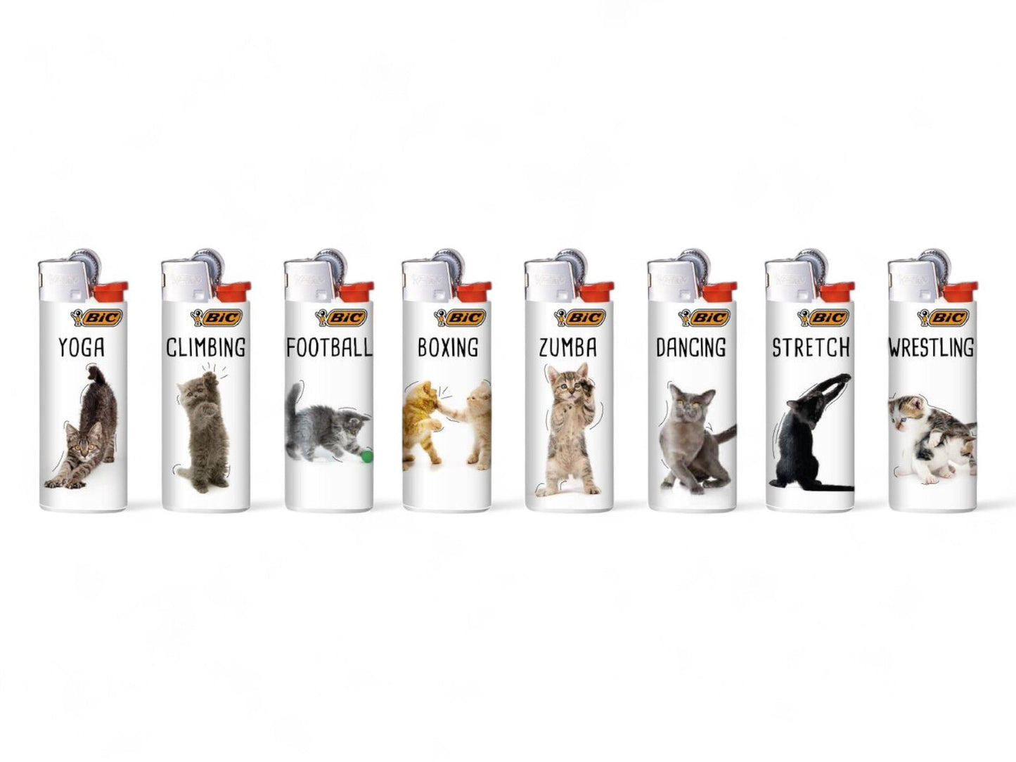 50x BIC Maxi Sporting Cats Lighters