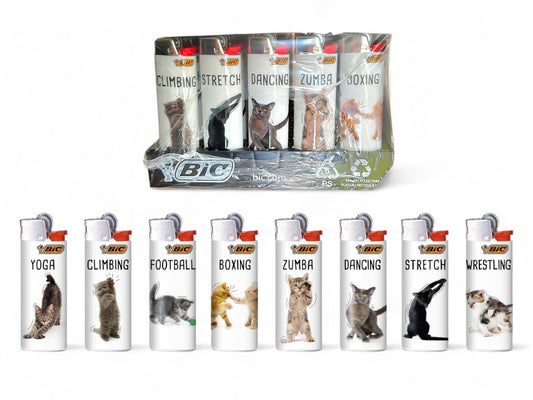 50x BIC Maxi Sporting Cats Lighters