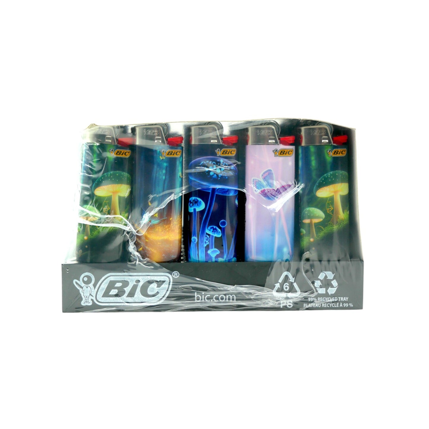 50x BIC Maxi Mushrooms Fairy Design Lighters Box J26