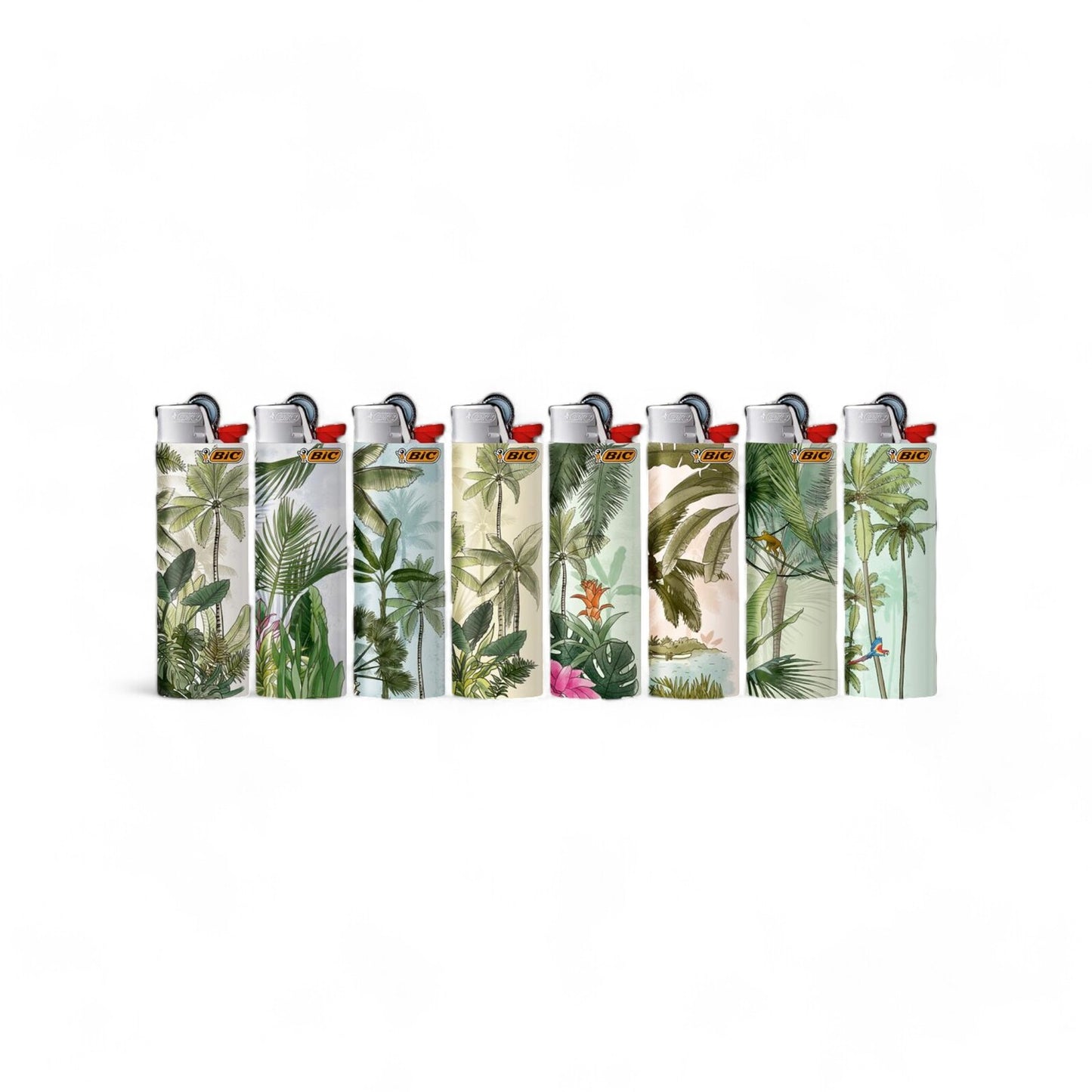 50x BIC Maxi Jungle Trees design pictire Lighters Box J26