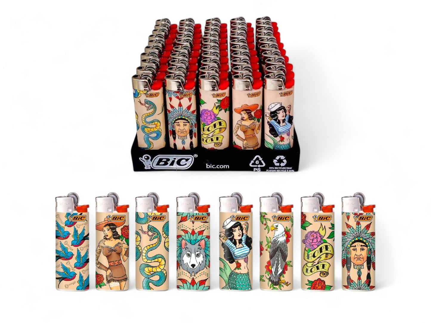 50x BIC Maxi America Design Lighters