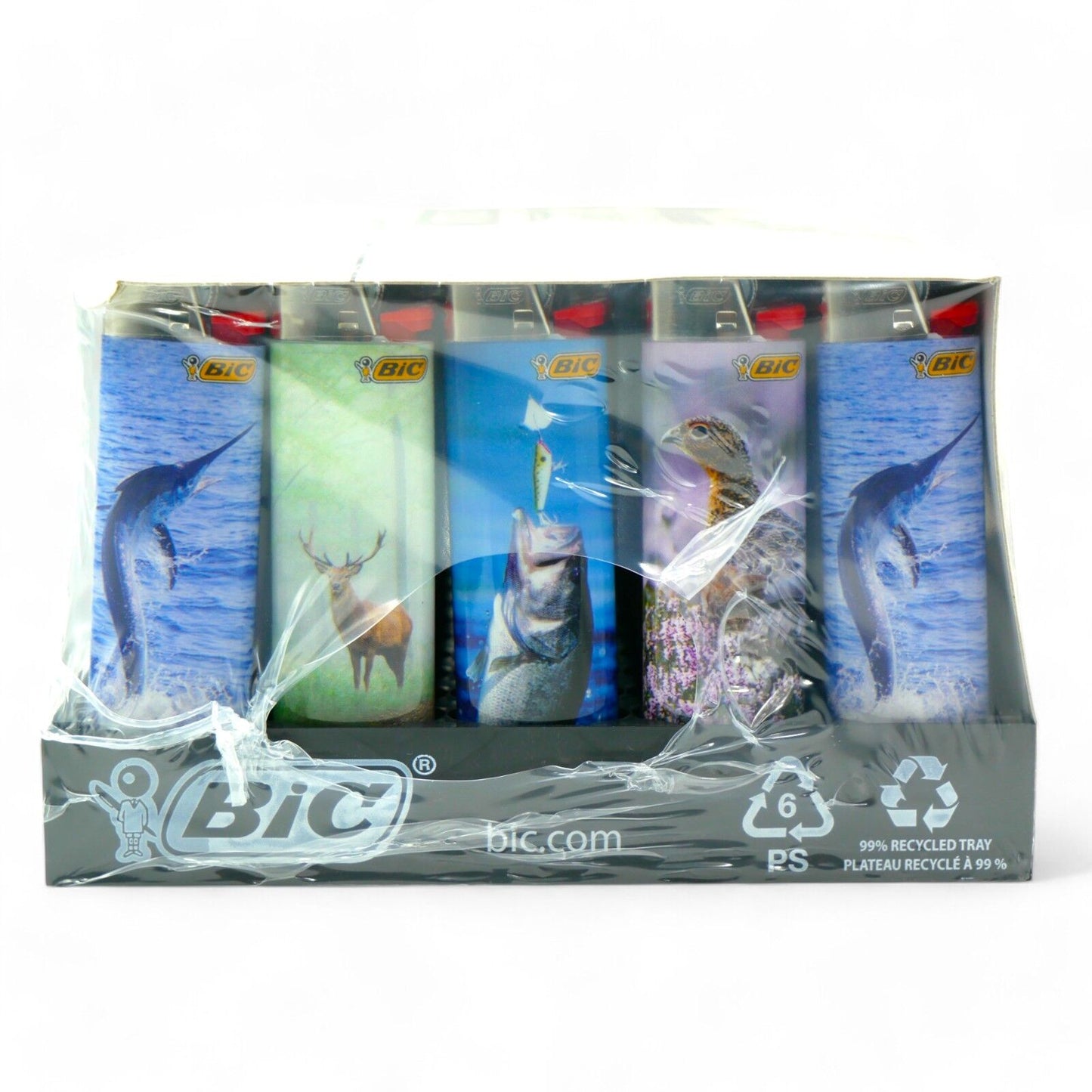 50x BIC Maxi Outdoors Hunting/Fishing Lighters Various Colour Box J26