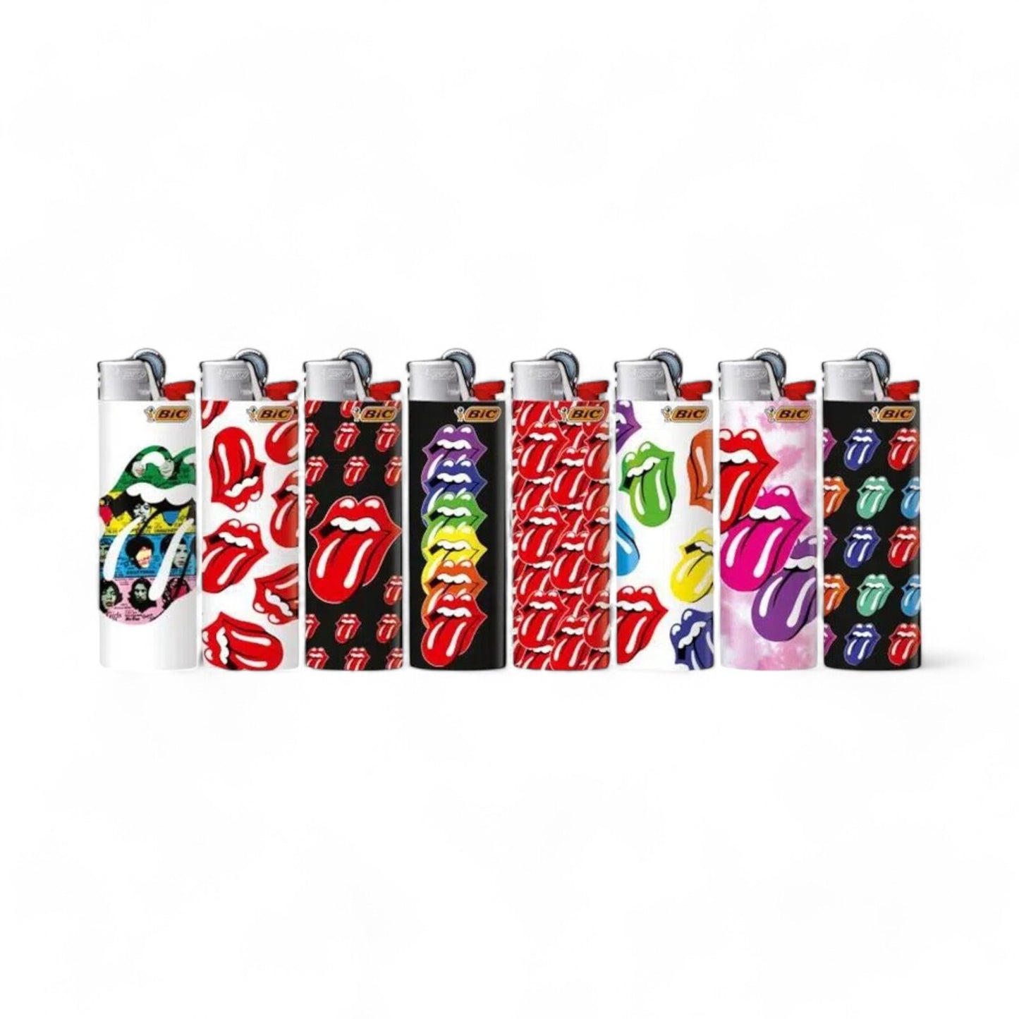 50x BIC Maxi Lighters Rolling Stones Limited Edition J26 Lips Bulk Box