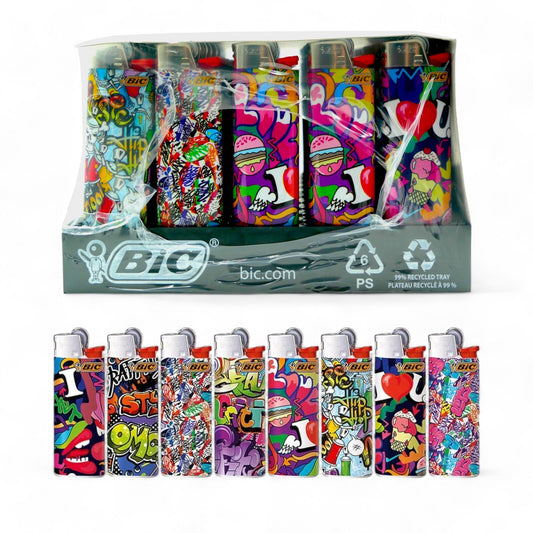 50x BIC Maxi Lighters  Graffiti Street Art Edition (J26)  Bulk Box