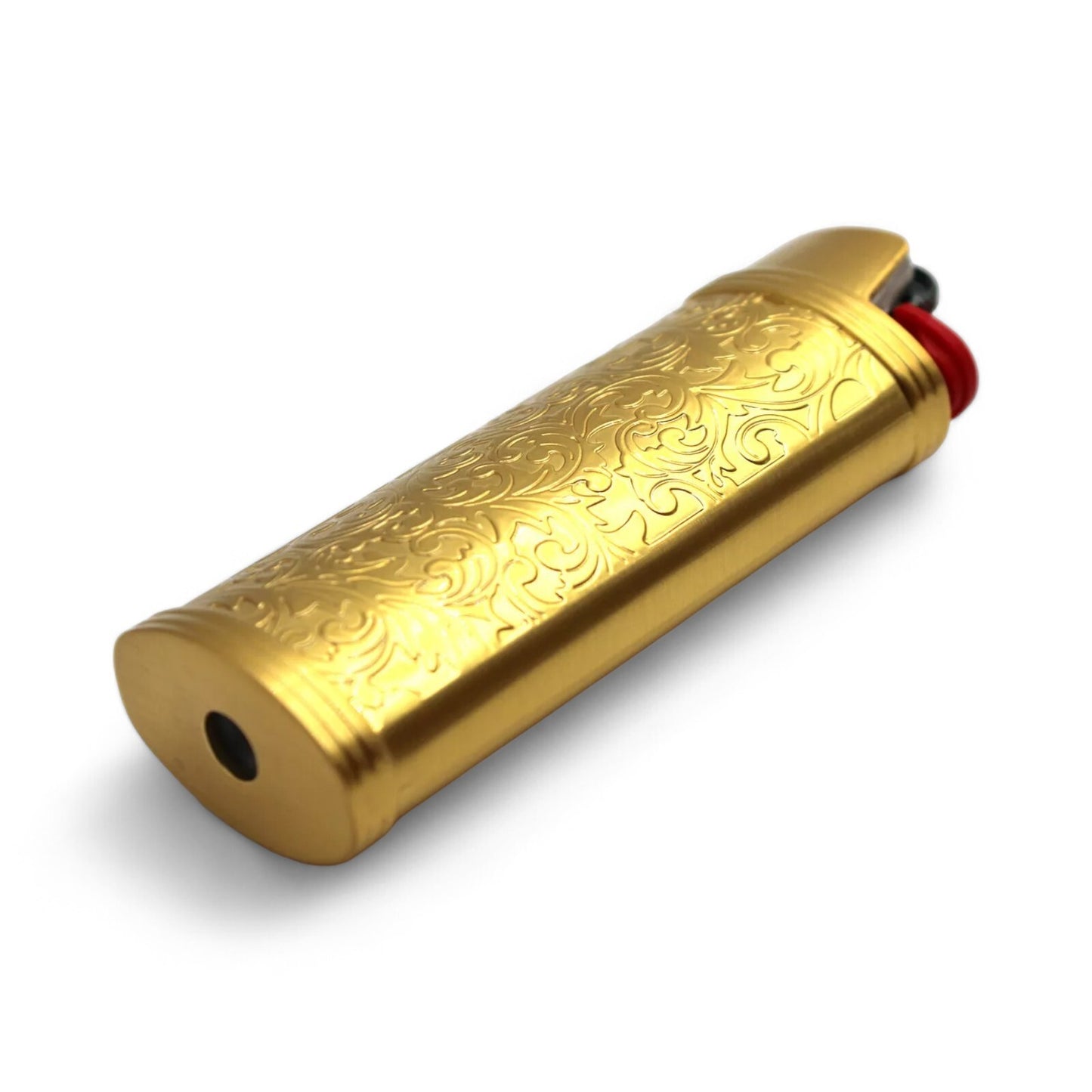 Gold Metal Lighter Case Cover Sleeve For BIC Large Lighter