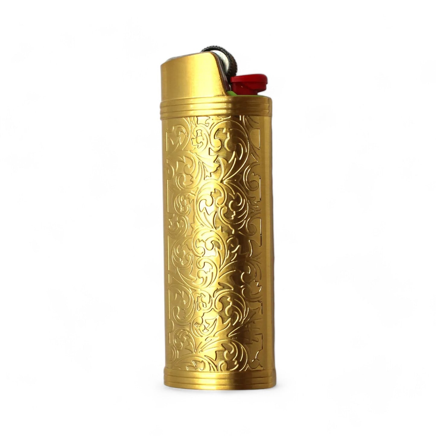 Gold Metal Lighter Case Cover Sleeve For BIC Large Lighter