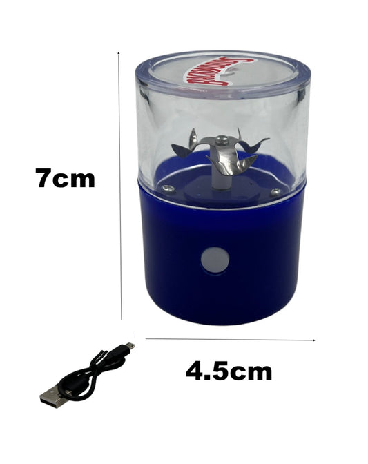 Blue or Purple USB Rechargeable Electric Herb and Tobacco Grinder