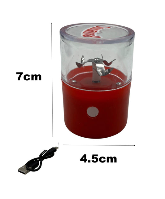 Red USB Rechargeable Electric Herb and Tobacco Grinder