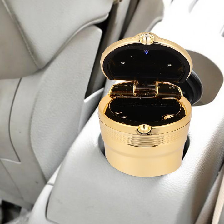 Portable Car Ashtray - Gold