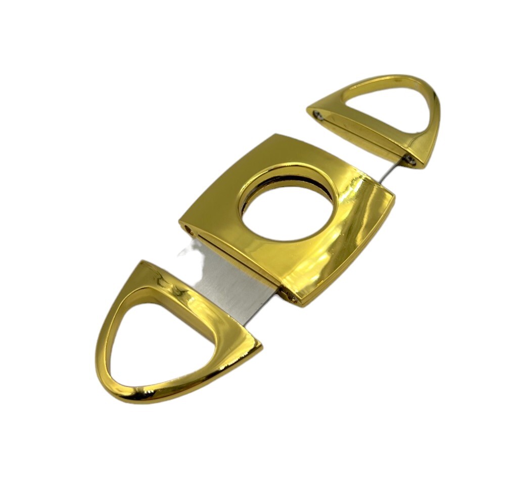 Gold Double Steel Blade Cigar Cutter