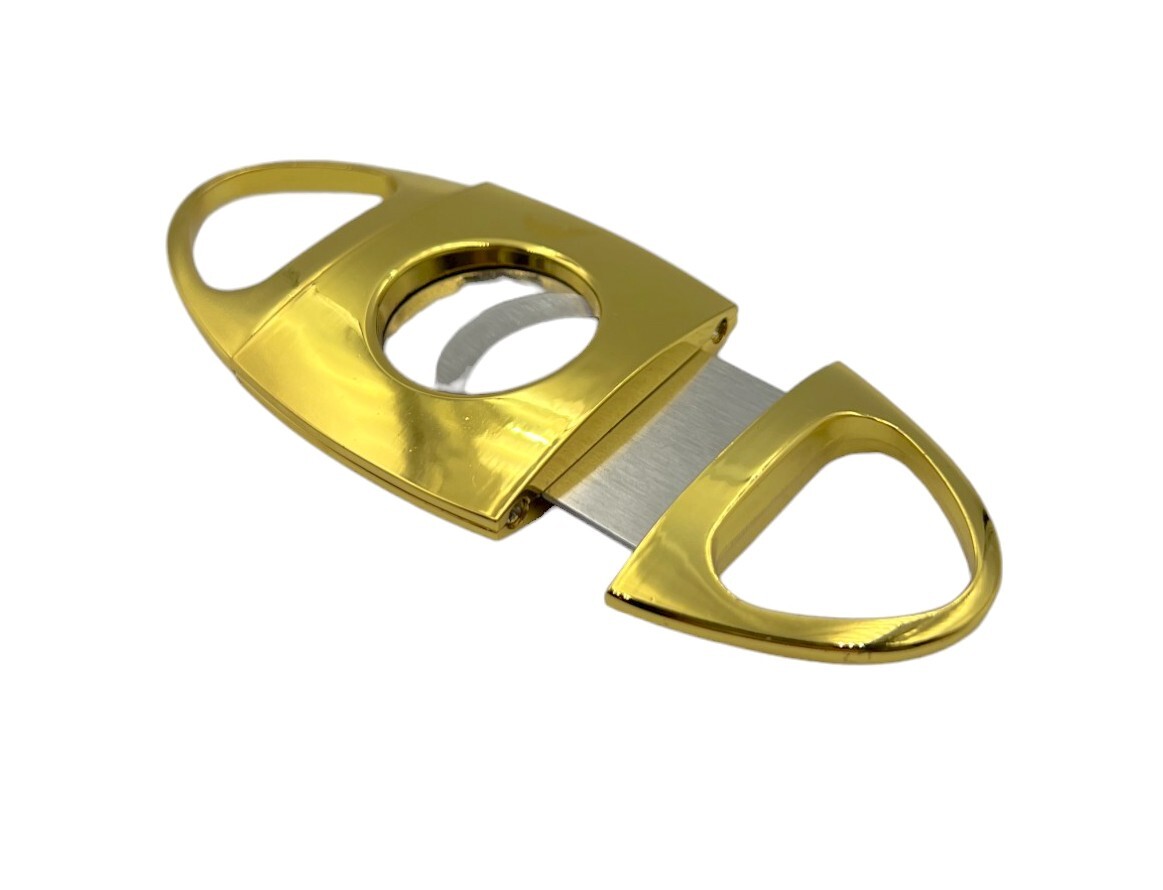 Gold Double Steel Blade Cigar Cutter